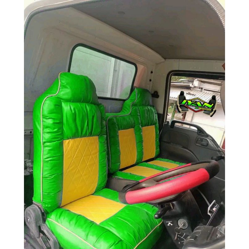 Sarung jok / Cover jok variasi mobil isuzu ( Elf Traga , Elf Macan ) Model sofa motif
