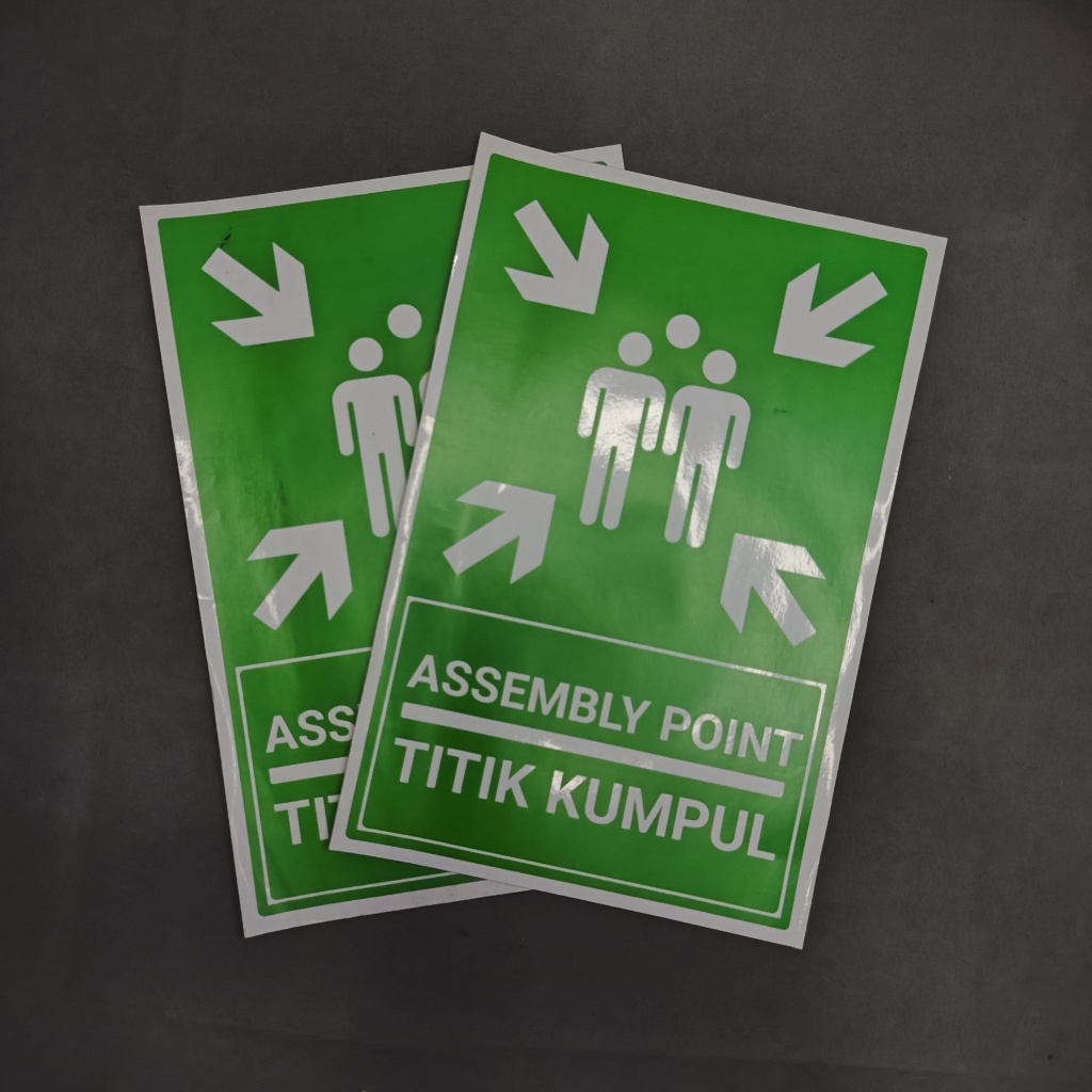 

STIKER TANDA LABEL PENUNJUK TITIK KUMPUL (ASSEMBLY POINT)