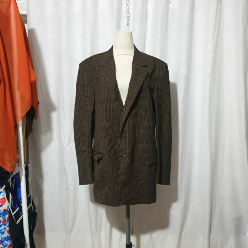 Blazer jas pria jumbo coklat ermenegildo zegna