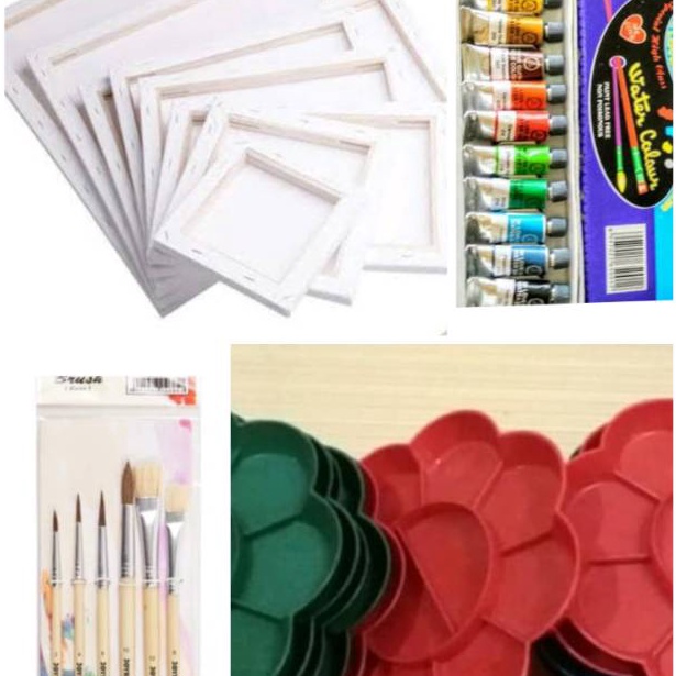 

KODE A8L7 Paket Lukis kanvas 3x4kuaspaletcat air