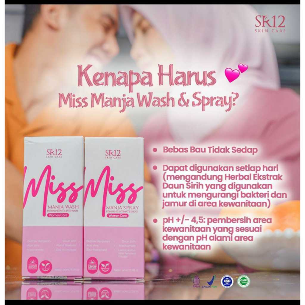 Paket Miss Manja SR12/Miss Manja Wash/Miss Manja Spray|Sabun Miss V