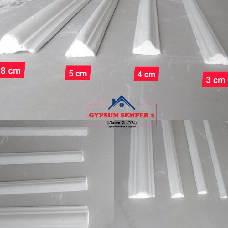 Terlaku Wall moulding Polos List gypsum Hiasan dinding  Wall moulding Gypsum List gypsum hiasan dinding  Wallcousting Moulding Gypsum Gipsum  Wall moulding Gypsum  wallmoulding Gipsum  Dekorasi Gypsum Plafon