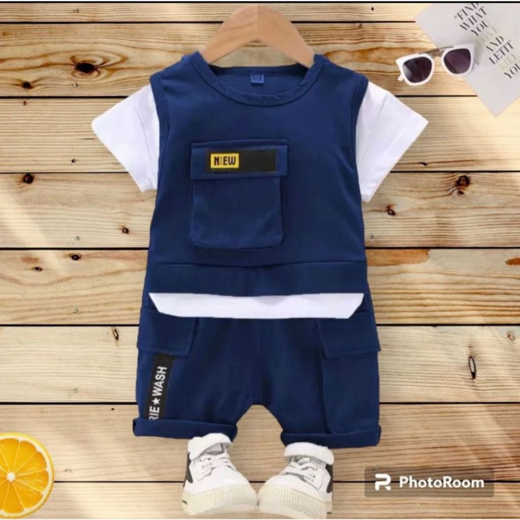 SETELAN BAJU ANAK LAKI LAKI SETELAN ROMPI ANAK TERBARU BAJU KAOS PENDEK ANAK LAKI LAKI CELANA PENDEK