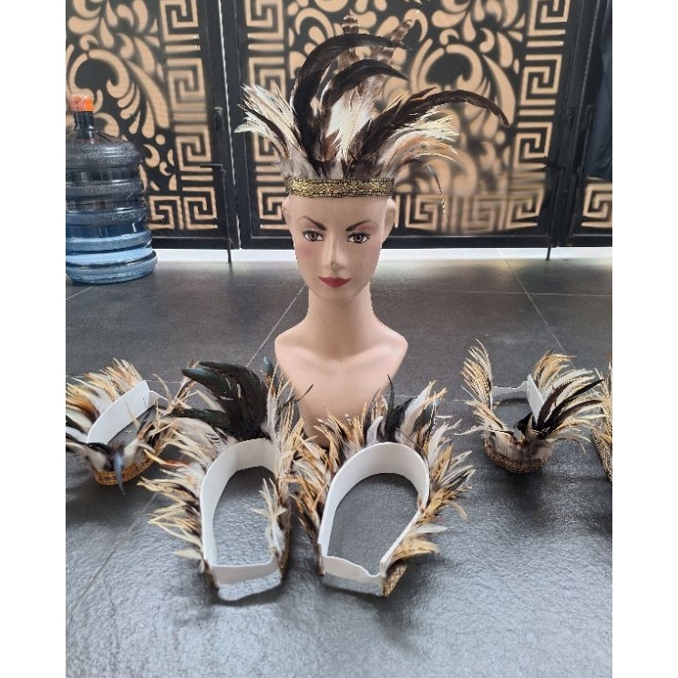 Diskon Heboh Aksesoris bulu  bulu baju adat  bulu dayak  bulu adat papua