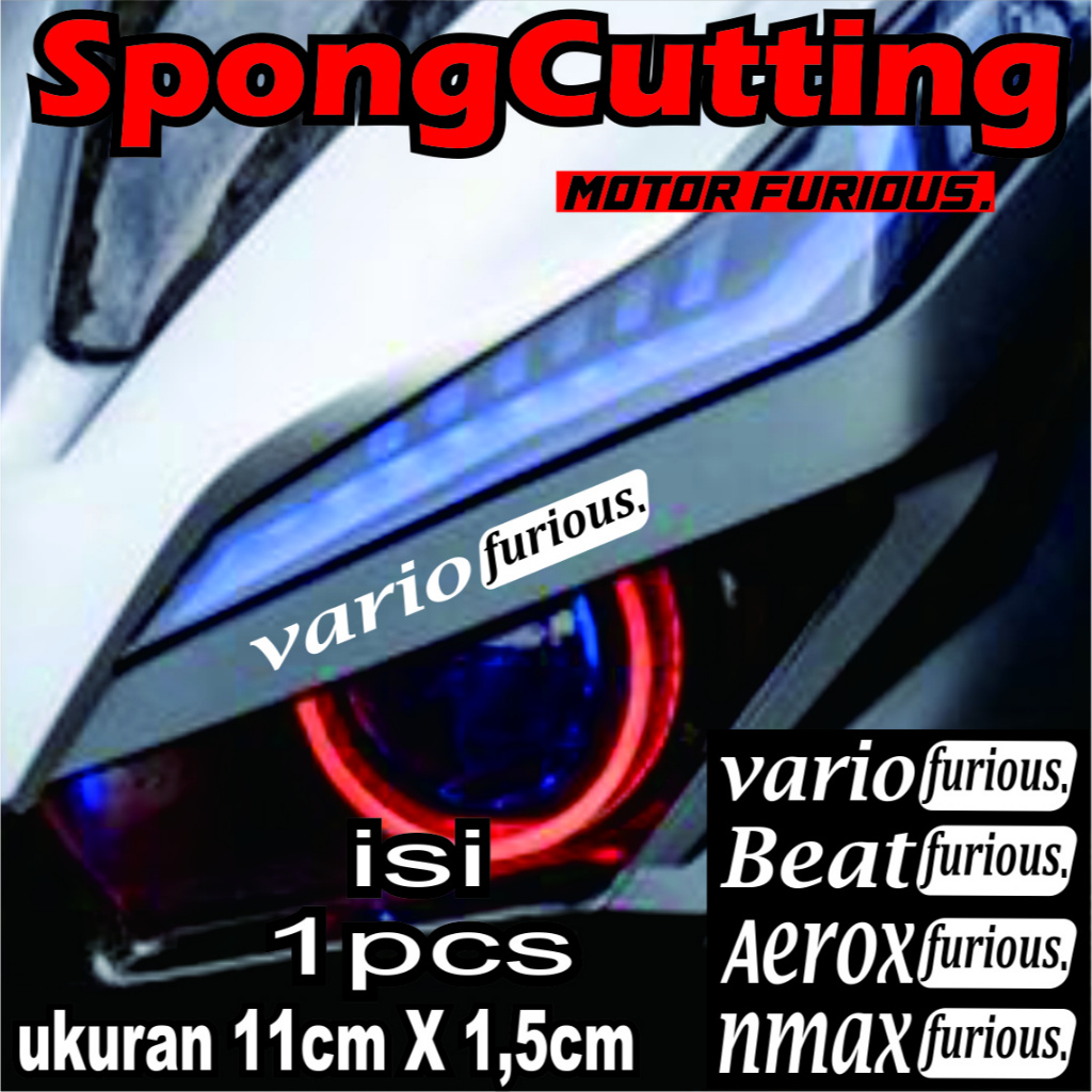 Sticker Stiker Motor FURIOUS. Racing Keren Cutting Hologram Sticker Motor Matic Bukan Printcut