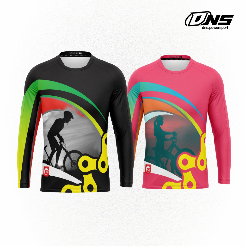 Kaos baju jersey sepeda pria wanita couple gowes mtb downhill keep calm and ride on custom full prin