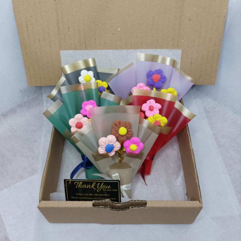 Bouquet | Buket Bunga Clay Gabus | Buket Mini | Buket Bunga | READY STOCK