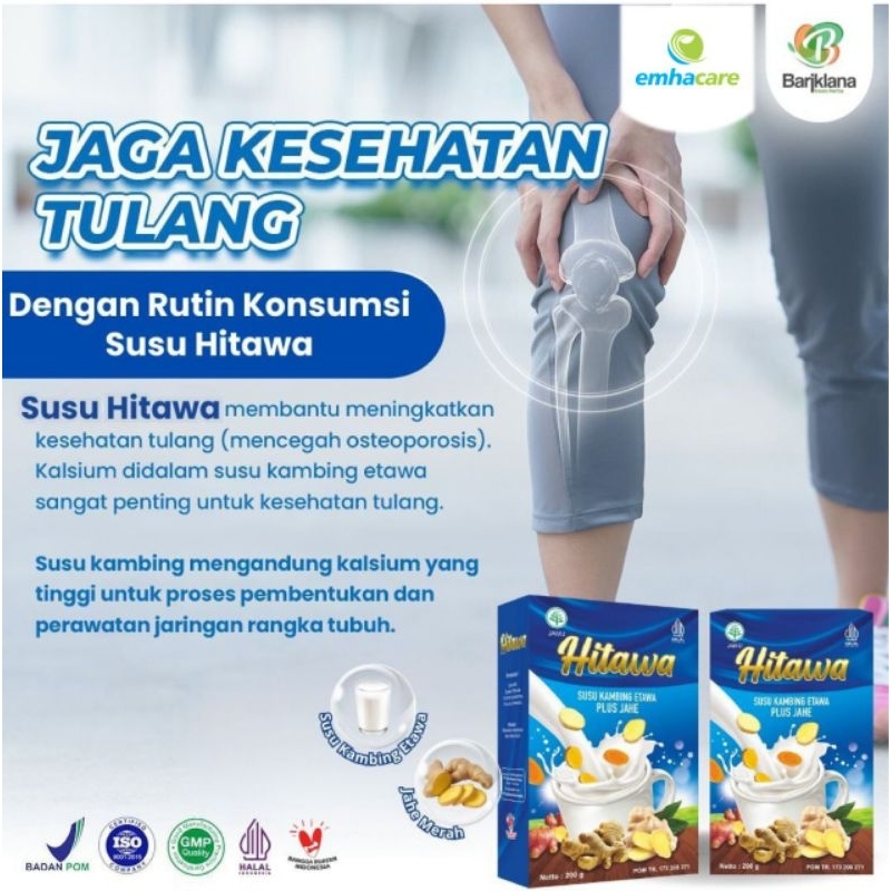 

HITAWA Susu Kambing Etawa + JAHE TINGGI KALSIUM UNTUK TULANG & SENDI KUAT