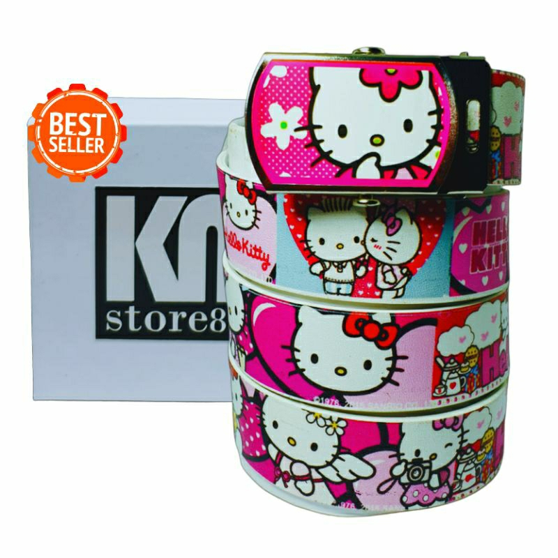 Ikat pinggang/Sabuk/Gesper anak TK/SD FULL PRINTING karakter Hello Kitty 1.Trendi dan kekinian untuk
