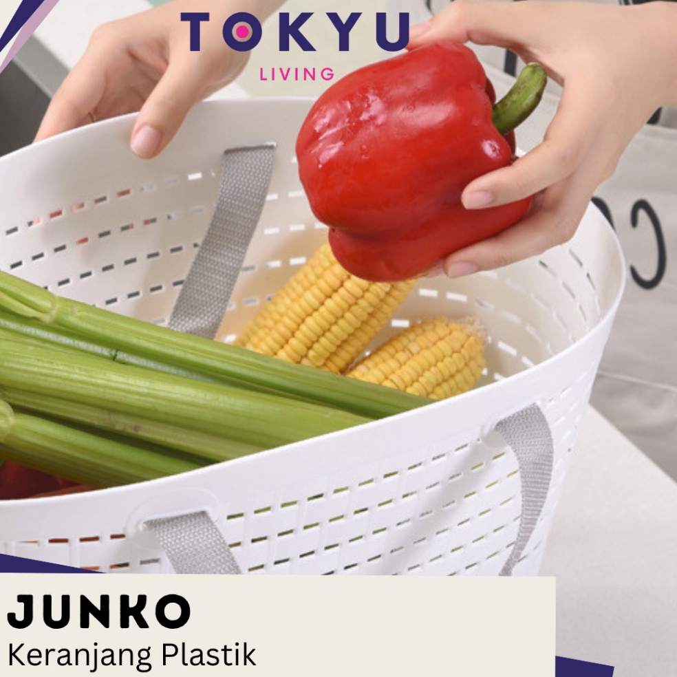 Terbagus TOKYU  JUNKO Keranjang Belanja Minimalis Basket Bag Shopping Serbaguna Keranjang Plastik Sa