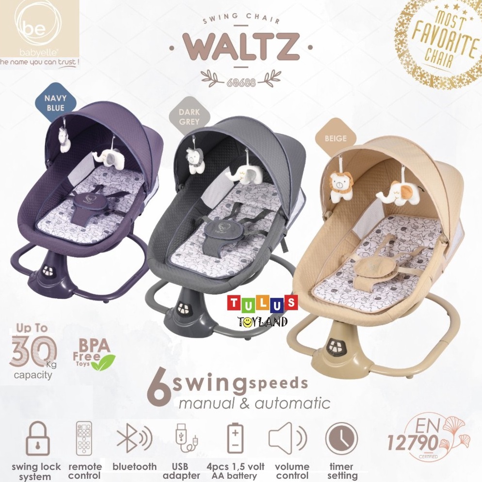 Top Produk Babyelle Waltz Ayunan Bayi Otomatis 2in1 Baby Elle Chair Swing Kursi Bouncer Rocker Anak 
