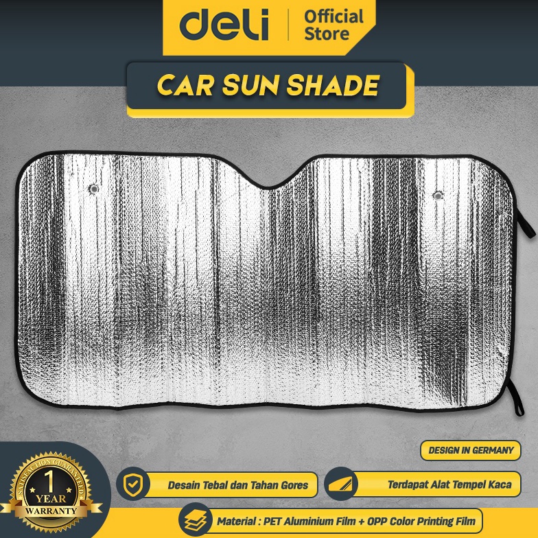 ART E22D Deli carsunshade pelindung kaca panas mobil DL8865