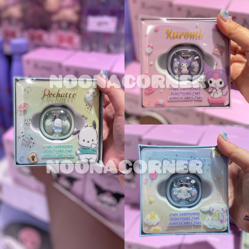 Miniso x Sanrio 🆕 TWS Earphone Wireless Bluetooth + Case Sanrio Kuromi, Cinnamoroll, Pochacco