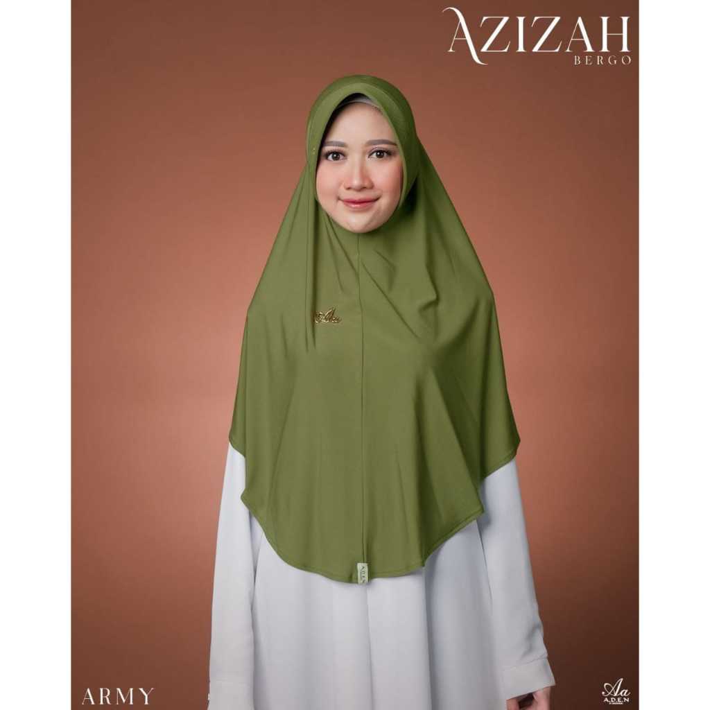 Bergo Azizah XL ORI Aden hijab bahan Jersey Korea