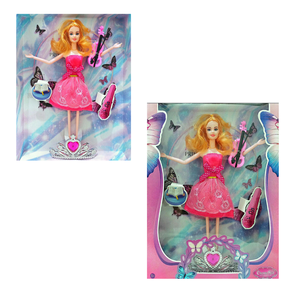 Mainan Boneka Barbie Biola 9912-1A Princess Fashion Style Biola Indonesia