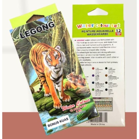 

LEGONG CAT AIR 12X6ML WATERCOLOUR 6ML BONUS KUAS