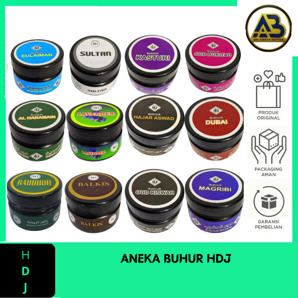 Buhur Bukhur Dupa Bakhoor Arab Beragam Varian Hajar Aswad / Sulaiman / Oud Kiswah / Oud Bukiyah / Ga