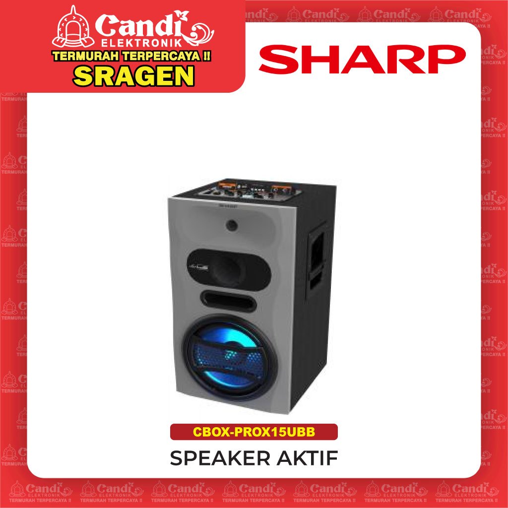 SHARP Speaker Aktif Bluetooth 15 Inch - CBOX-PROX15UBB