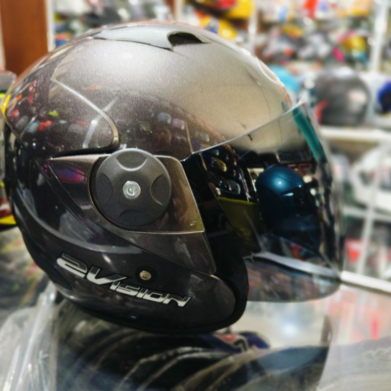 Kaca helm kyt 2vision hitam putih
