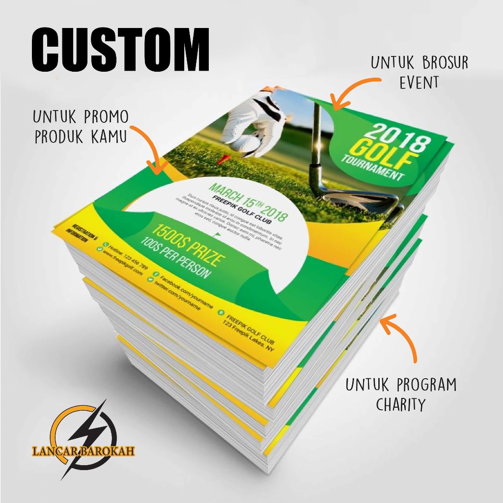 

Cetak Brosur | Flyer | Ukuran A5 | 1/3 Folio | A4 | Custom | Gratis Design | Murah | Proses Cepat | Kualitas Premium