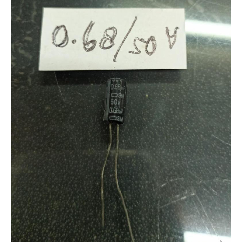 CAP ELCO 0.68UF - 50V