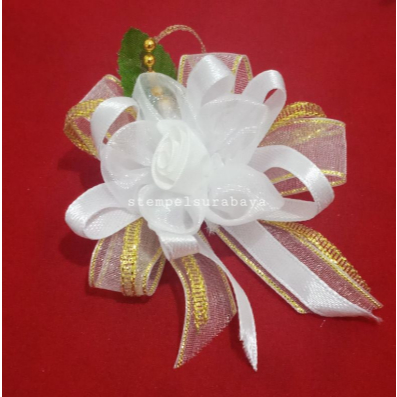 

GROSIR 12pcs bunga pita hias hantaran seserahan pita