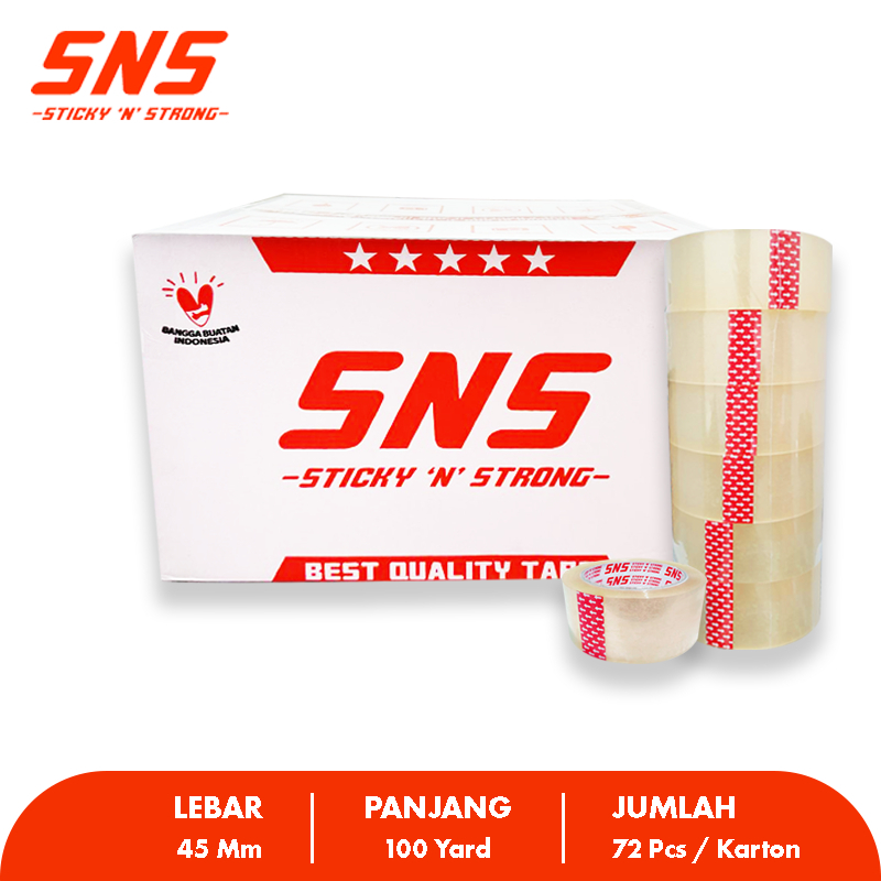 

( 1 Karton) Lakban SNS 45 x 100 yard Full