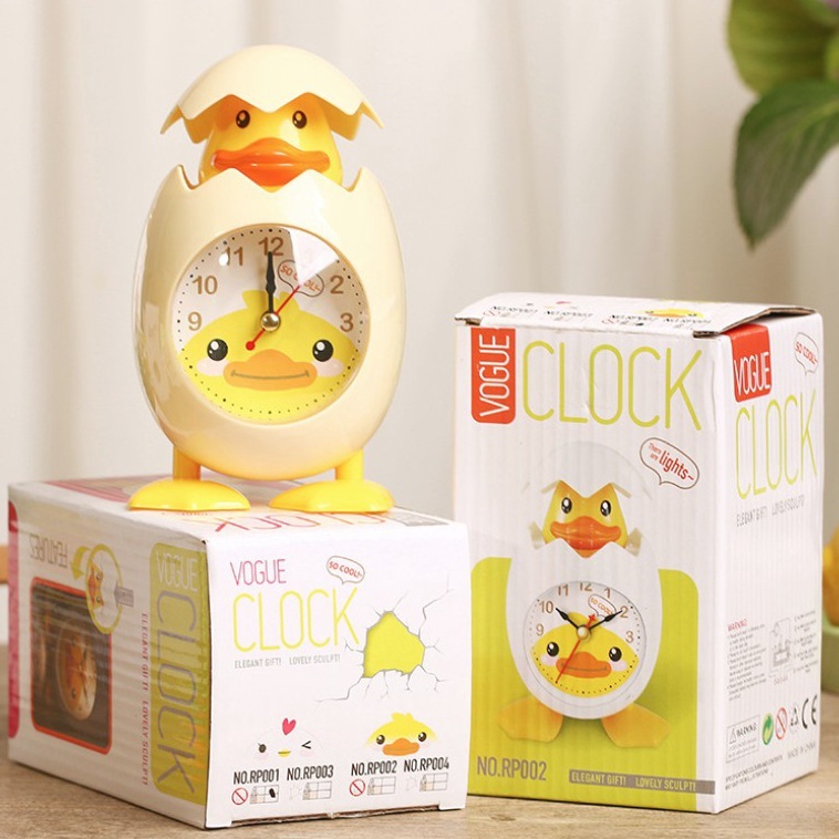 Jam Alarm Ayam 9018 Jam Meja Weker Alarm Clock Karakter Telur Bebek Ayam Lucu