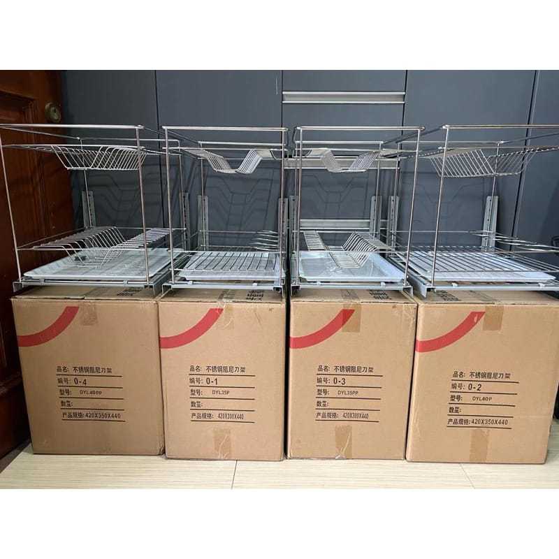 rak piring rak botol kitchen set slow motion /  rak piring tarik kitchen set / rak piring 2 susun ba
