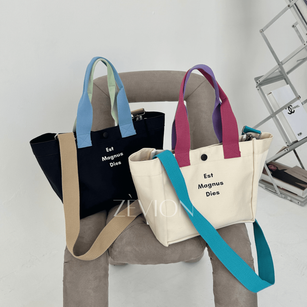 ZEVION - Elara Bag | Tas Selempang Wanita Kanvas | Sling Bag Canvas | Tas Selempang Kanvas | Tas Kan