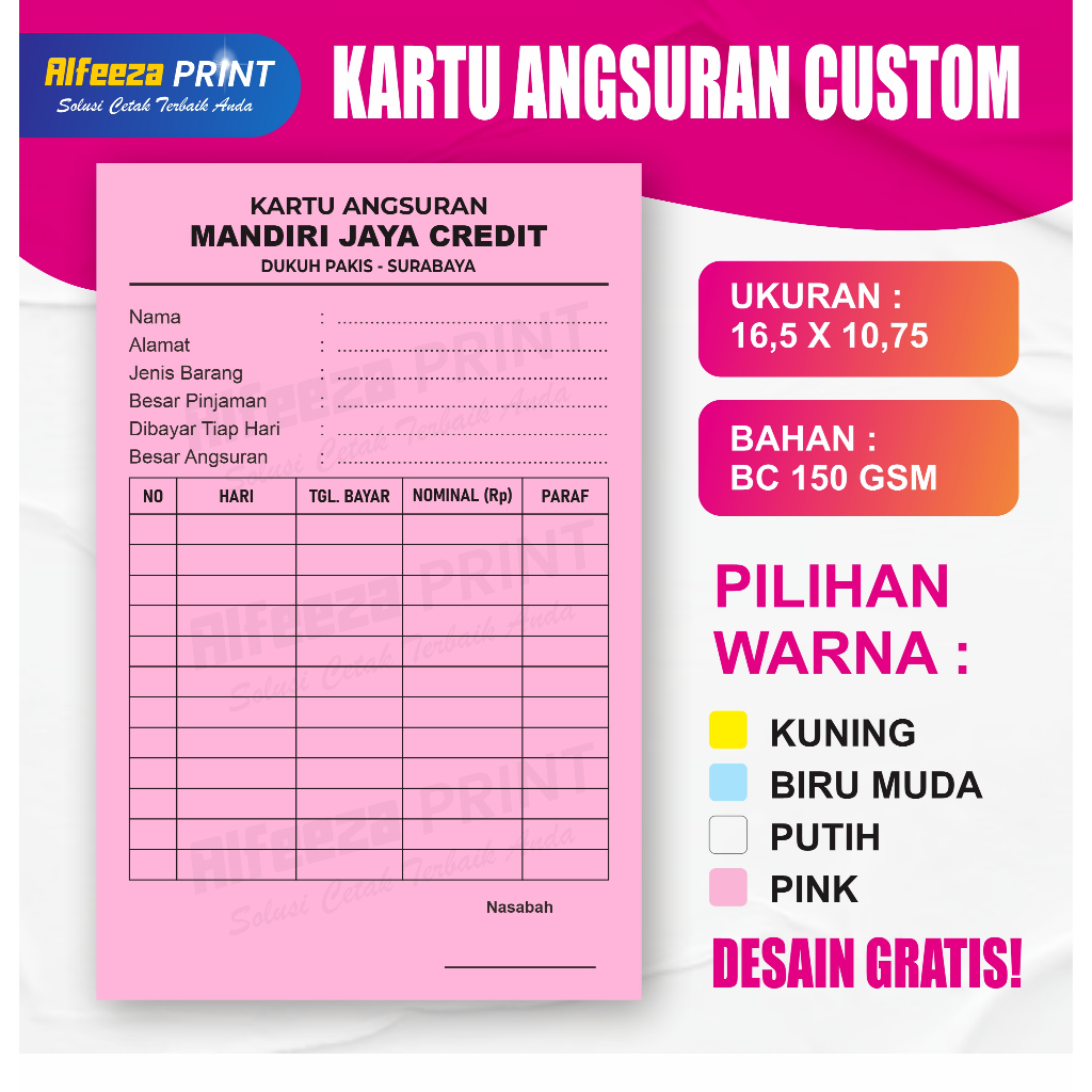 

KARTU ANGSURAN