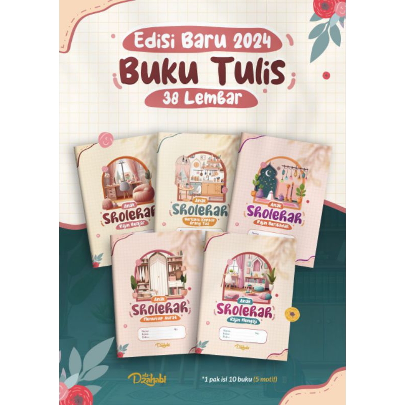 

BUKU TULIS ANAK ISLAMI SERI ANAK SHOLEHAH 1 PACK ISI 10 BUKU