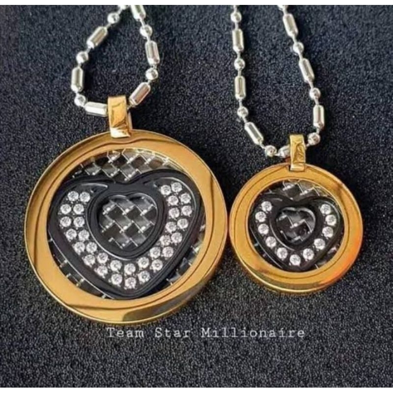 Kalung Aura Heart Gold Diamonds Original MCI