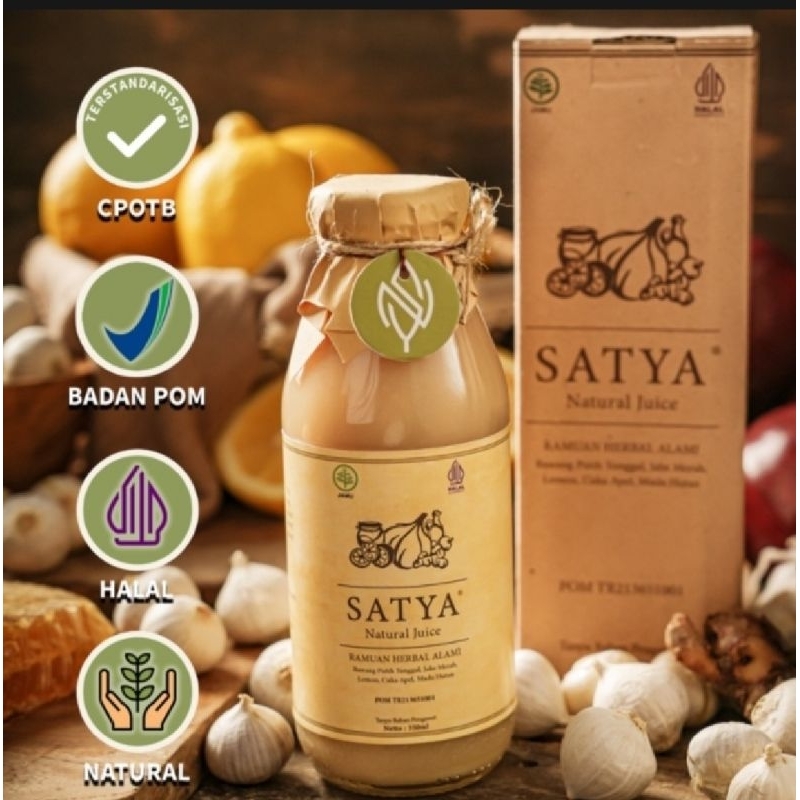 

Promo SATYA jus bawang putih tunggal jahe merah lemon muda hutan cuka apel BPOM dan ASLI