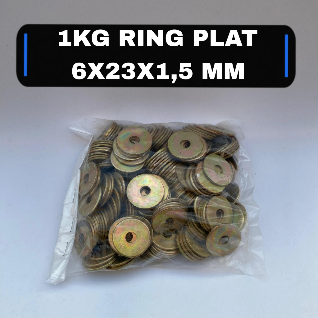 RING PLAT KILOAN | 1 KG RING PLAT 6X23x1,5 MM | RING PLAT M6 | RING PLAT BAUT M6 | RING PLAT KUNCI 1