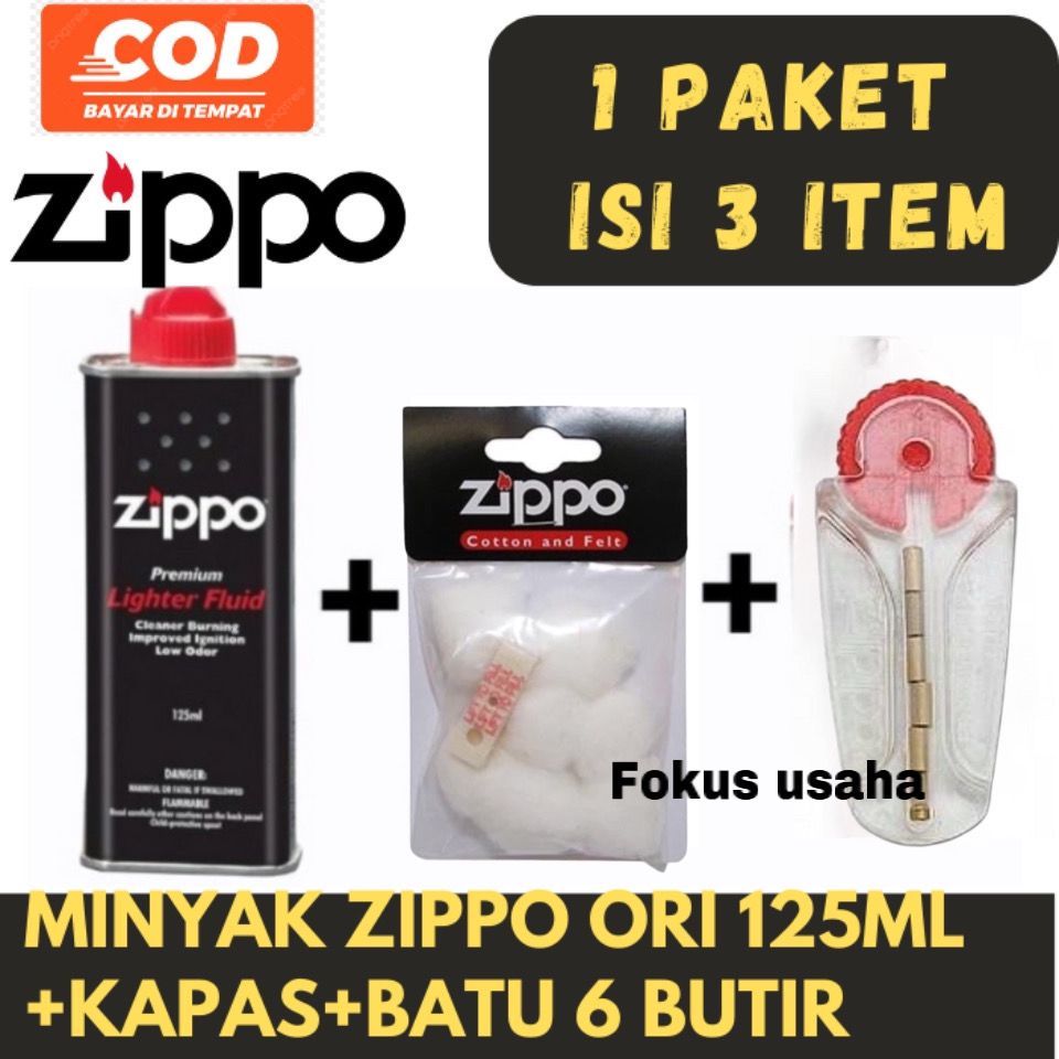 Gratis Pengiriman  Paket hemat minyak zippo original Kapas zippo / batu zippo
