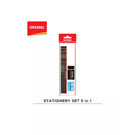 

Gramedia Cirebon - Greebel Pensil 2B + Penghapus + Rautan (Stationery 5 in 1)