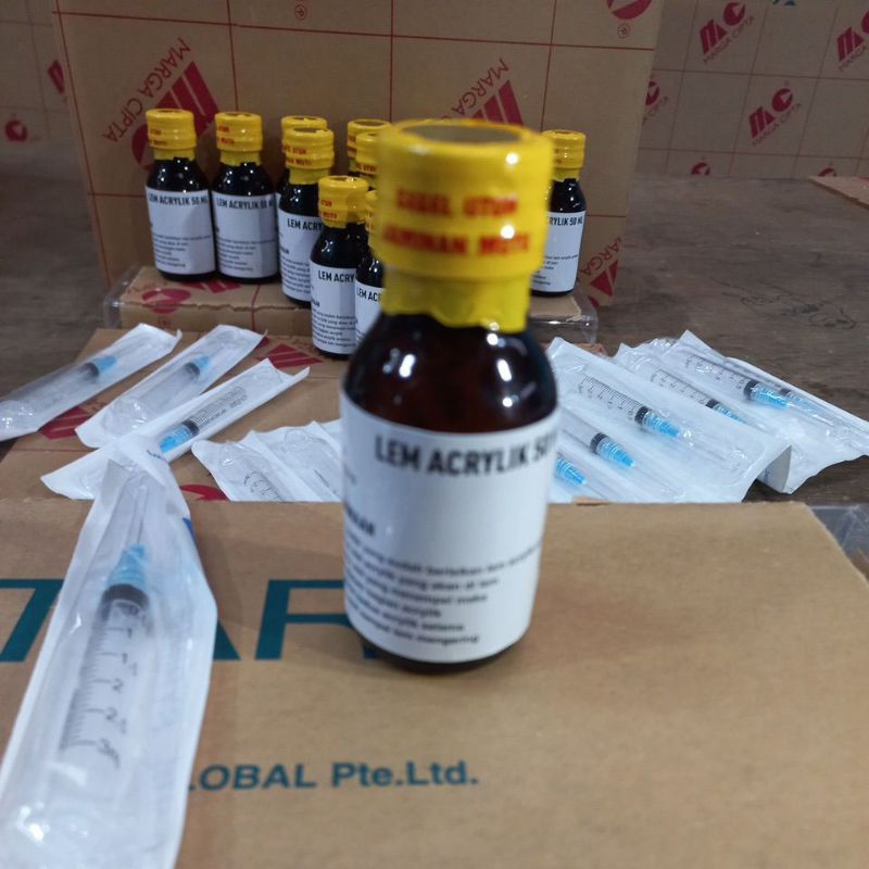 

lem akrilik 50 ml + suntikan