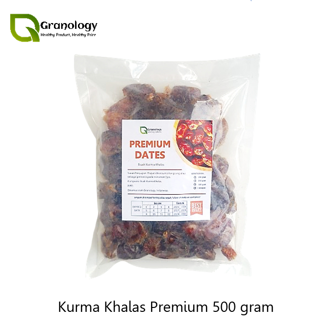 

Kurma Khalas Premium Grade A (500 gram) by granology