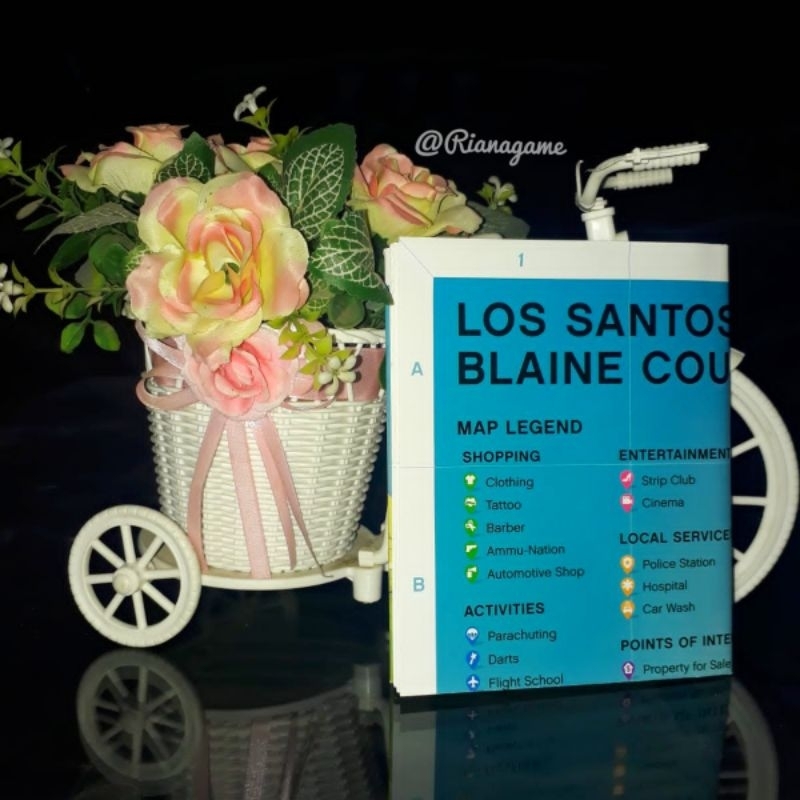 MAP Peta GTA V RDR 2 Gran Theft Auto 5 Red Dead Redemption Original