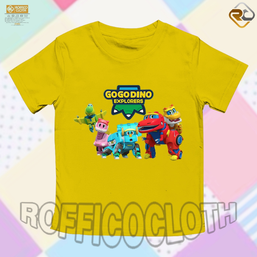 BAJU ANAK KAOS ANAK Gogodino Go Go Dino EXPLORERS REX TOMO VIKI PING LOCKY POKEY ANKY PERRY STORM 03