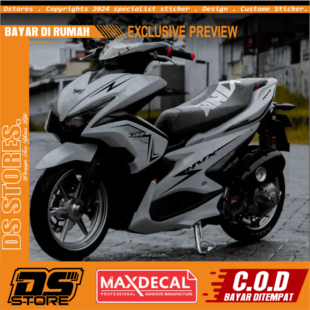 ARV7 Cutting Sticker Striping Aerox Old 155 NVX Striping Variasi Aerox Old Stiker Aerox Lama Stripin