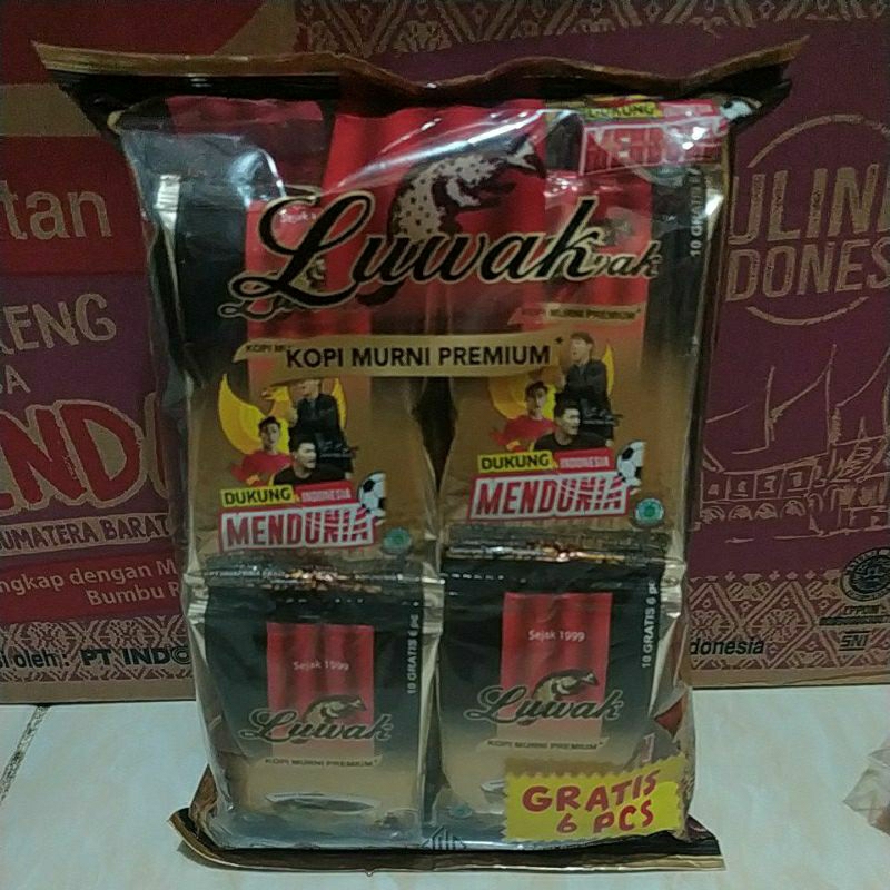 

Luwak mini 6.5g, kopi murni isi 15sachet