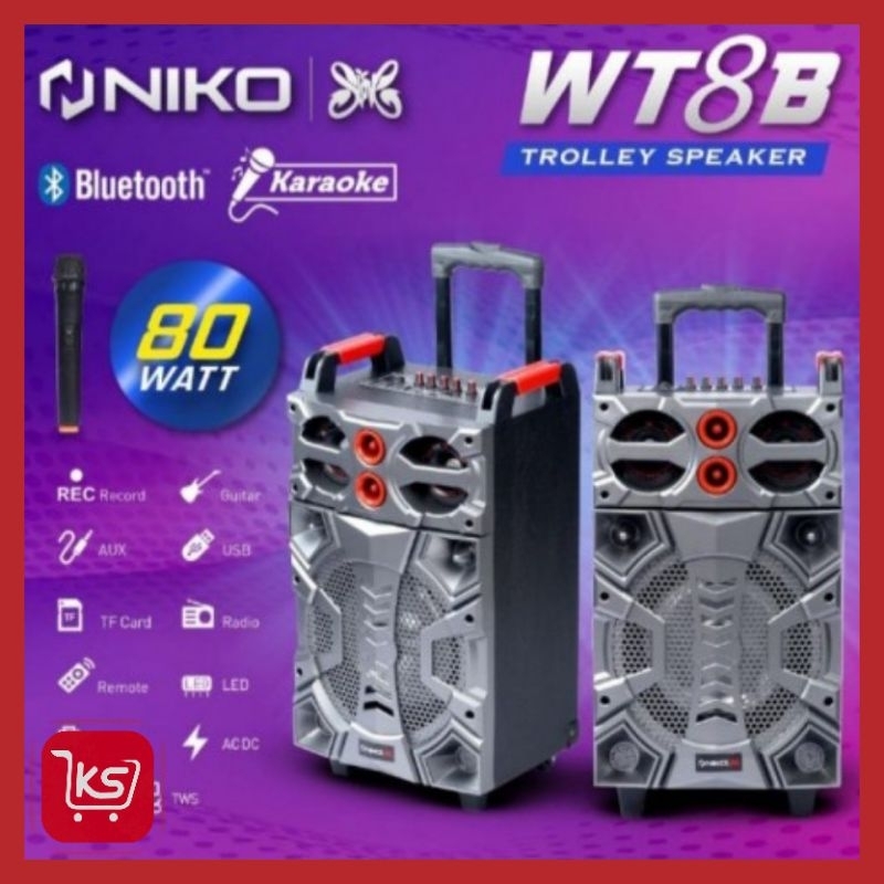 SPEAKER NIKO WT8B | 1 MIC WIRELESS