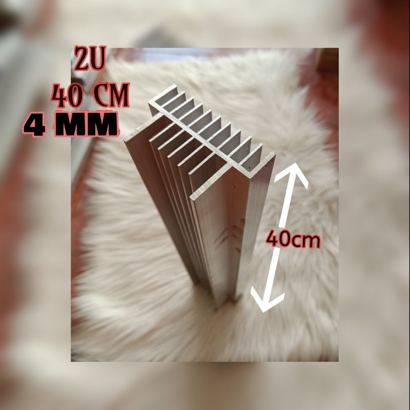 heatsink 2U 40 cm 4 MM 18 sirip built up hs 2U 40cm pendingin