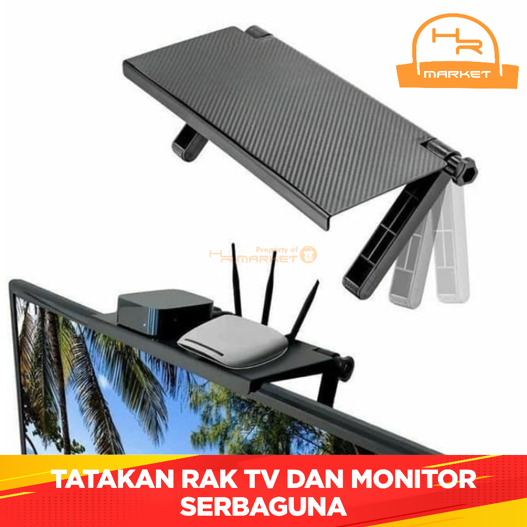 Bracket Rak Gantung Stand Rak Atas TV Bracket Tv Screen Top Shelf Tatakan Holder Ambalan Atas TV Rak