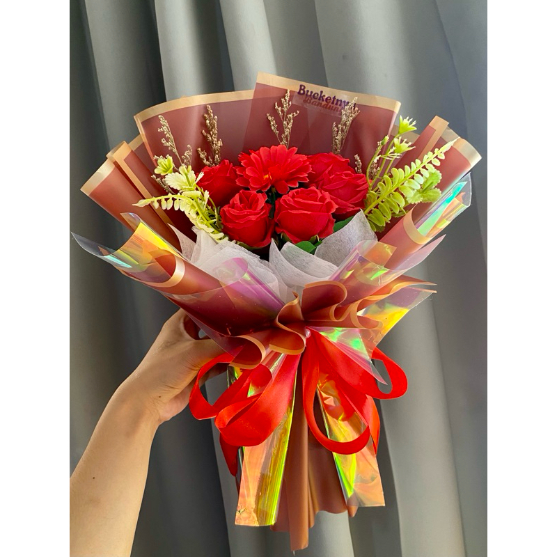 

buket bunga artificial// bucket wisuda// bouquet bunga palsu