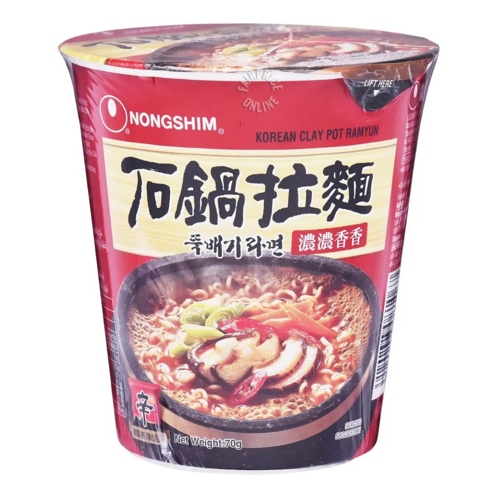 

Nongshim Instant Cup Noodle Korean Clay Pot 70g