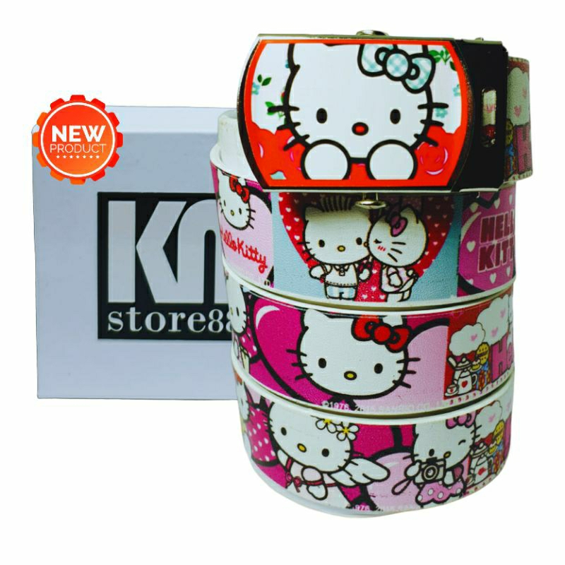 Ikat pinggang/Sabuk/Gesper anak TK/SD FULL PRINTING karakter Hello Kitty 2.Trendi dan kekinian untuk
