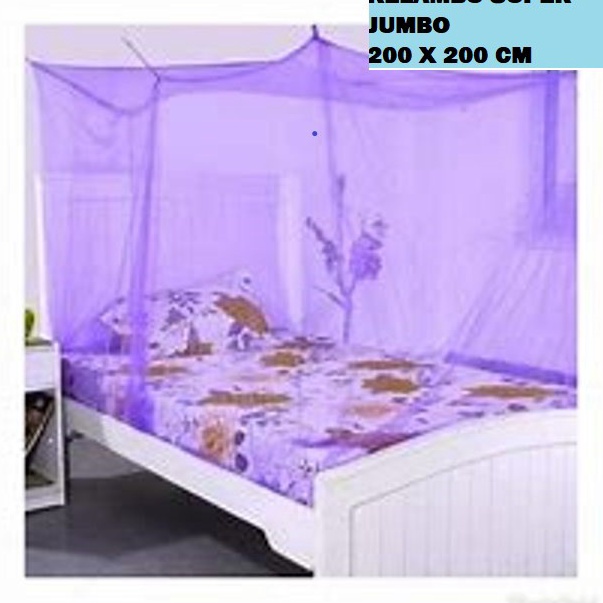 Kelambu Kotak Polos  Kelambu Nyamuk  Kelambu Kamar Tidur  Kelambu Gantung Super Jumbo 2 x 2 cm